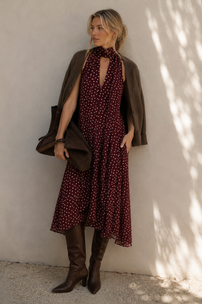 Vestido Amelia Granate