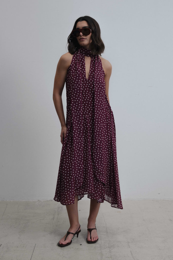 Vestido Amelia Granate