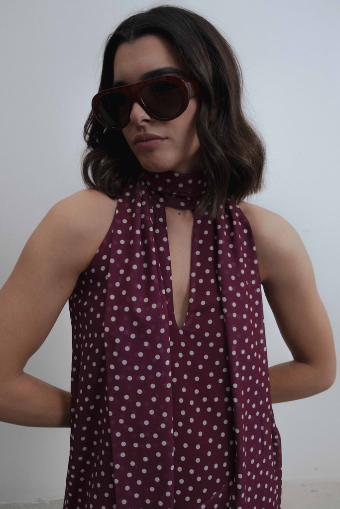 Vestido Amelia Granate