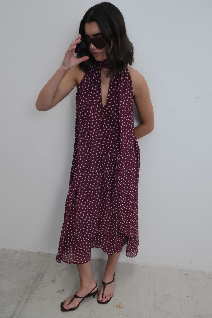 Vestido Amelia Granate
